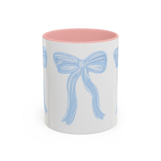 Blue Watercolor Bow Mug