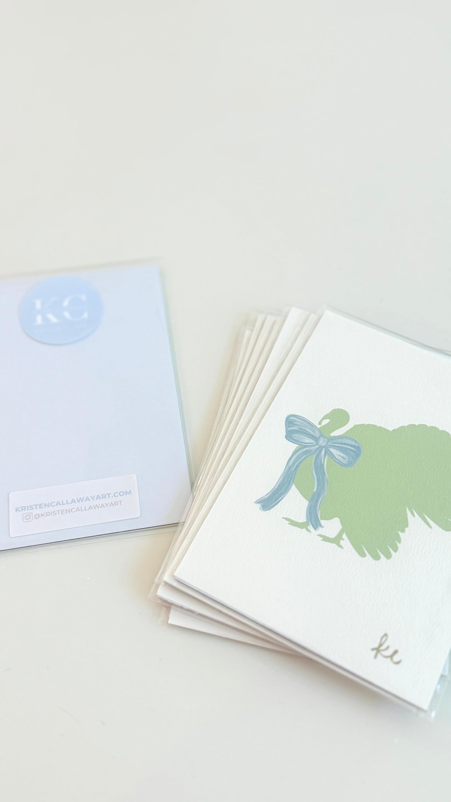 Turkey with Blue Bow Customized | Print